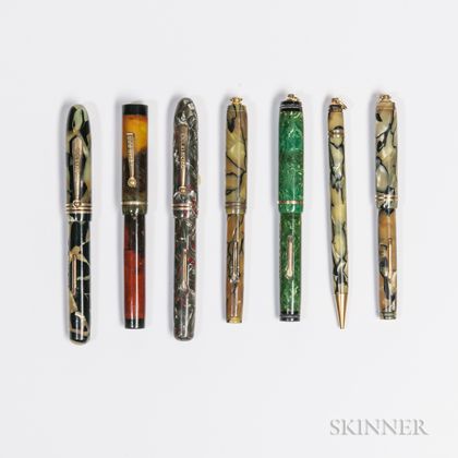 Seven Gold Bond Writing Implements