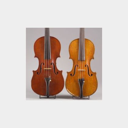 Two Childs German Violins. 