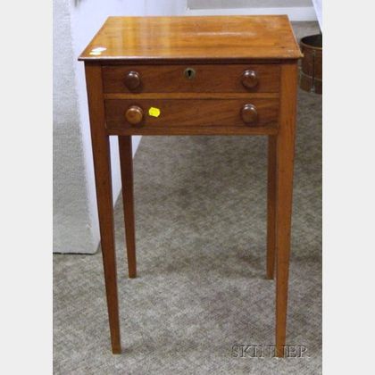 Federal Mahogany Two-Drawer Stand. 