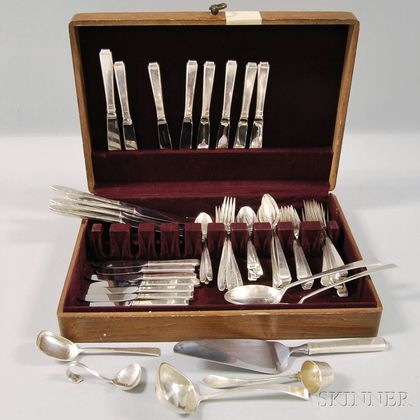 Two Towle "Craftsman" and Lunt "Spring Serenade" Sterling Silver Partial Flatware Services