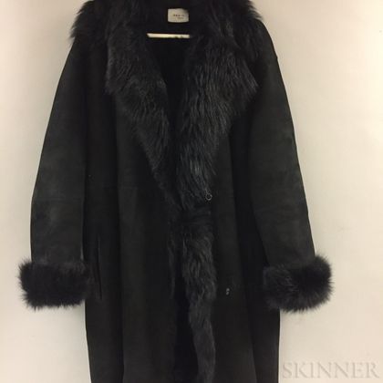 Akris Black Lambskin Coat