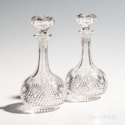 Pair of Cut Glass Decanters