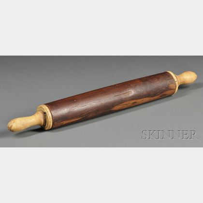 Scrimshaw Whale Ivory and Rosewood Rolling Pin
