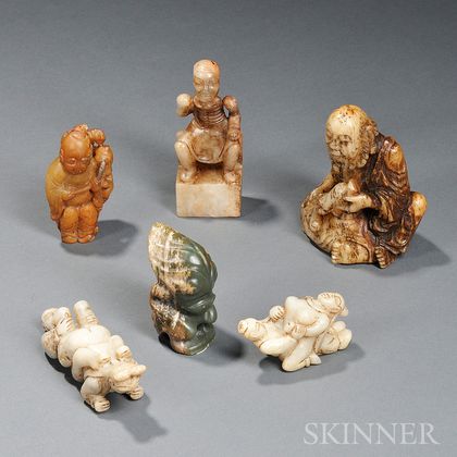 Six Stone Figurines