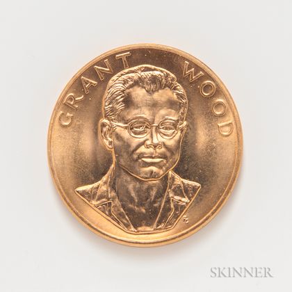 1980 Grant Wood American Arts Commemorative Series One Ounce Gold Coin. Estimate $1,000-1,200