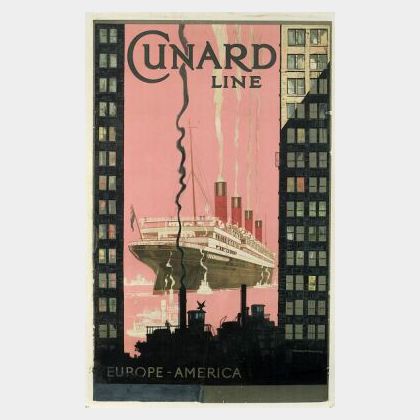 Kenneth D. Shoesmith (British, 1890-1939) Cunard Line Europe-America.