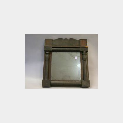 Classical Stencil Decorated Wall Mirror. 