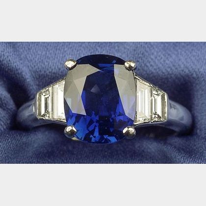 Sold at auction Burma Sapphire and Diamond Ring, Cartier Auction Number ...