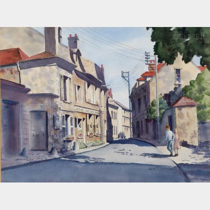 Eleanor Rawls (American, 20th Century) Quiet Street, South of France