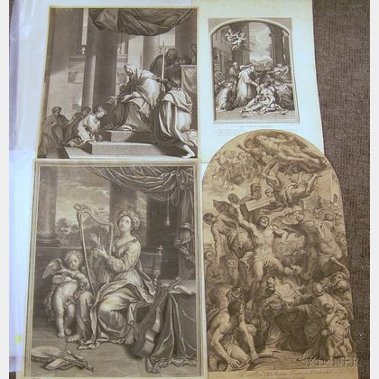 Four Unframed Prints of Saints