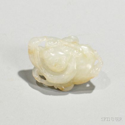 White Jade Carving of a Boy