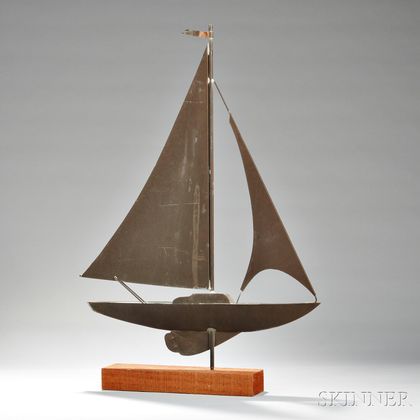 Copper Sailboat Weathervane
