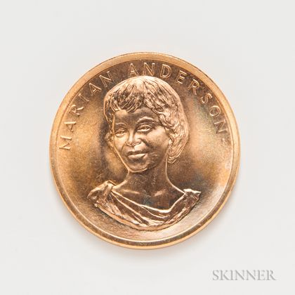 1980 Marian Anderson American Arts Commemorative Series Half Ounce Gold Coin. Estimate $500-700