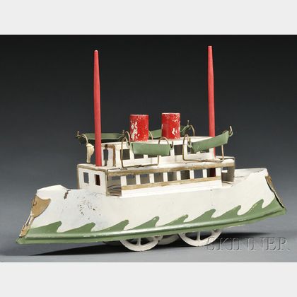 Painted Pressed Steel Ferry Toy