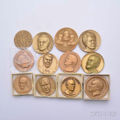 Twelve Mostly Presidential Bronze Medals