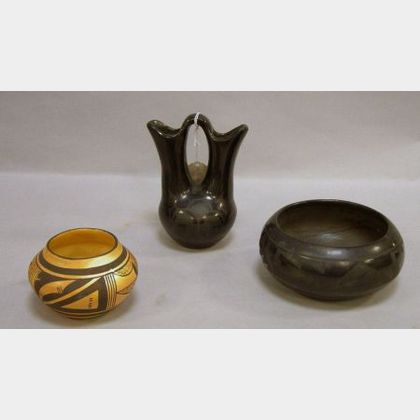Three Southwest Native American Pottery Items