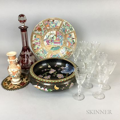 Group of Glass and Ceramic Tableware Items