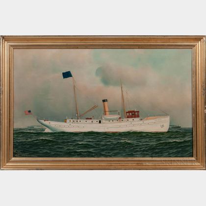 Antonio Nicolo Gasparo Jacobsen (New York/New Jersey/Denmark, 1850-1921) The Pilot Ship New Jersey