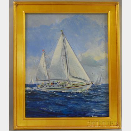 Dean Waite (American, b. 1923) Summer Yachting