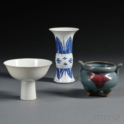 Three Porcelain and Pottery Items