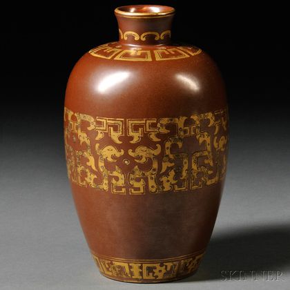 Vase with Gilt Design