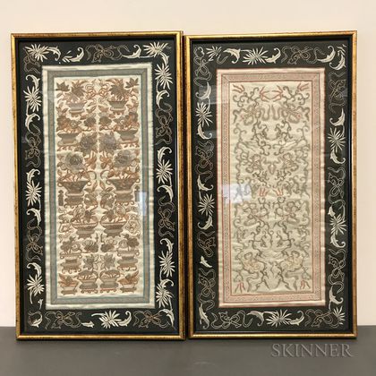 Pair of Embroidered Panels