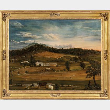 American School, 19th Century Expansive Farm Landscape