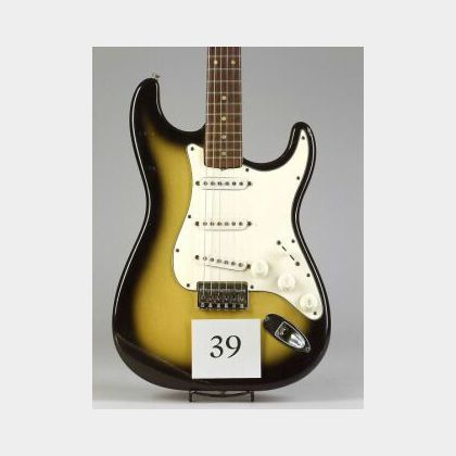 American Solid Body Electric Guitar, Fender Musical Instruments, Santa Ana, 1965, Model Stratocaster