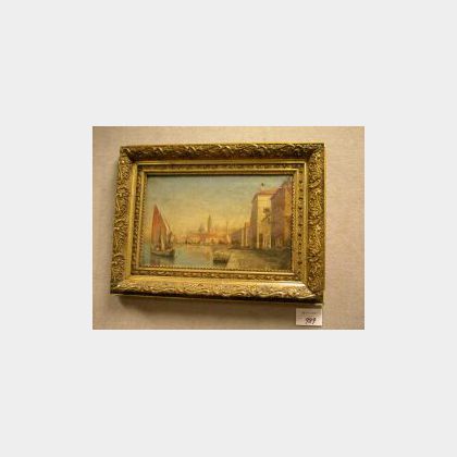 Framed Oil Venetian Scene