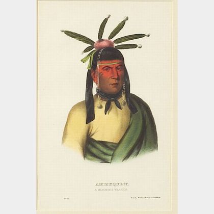 Six Hand-Colored Lithographs of North American Indians