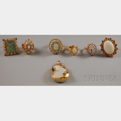 Group of 14kt Gold and Opal Jewelry