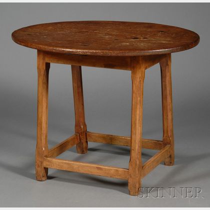 Pine and Maple Oval-top Tavern Table