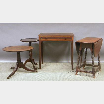 Four Assorted Reproduction Tables and Stands