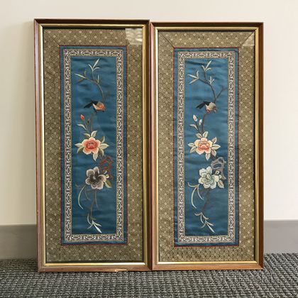 Pair of Embroidered Panels