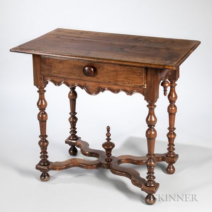 Baroque-style Fruitwood Worktable