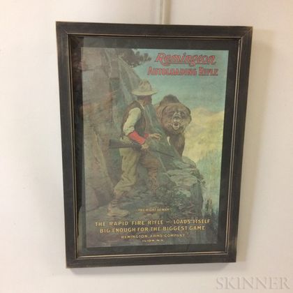 Framed Remington Rifle The Right of Way Poster