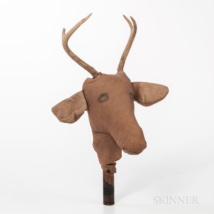 Cloth Deer Head with Antlers