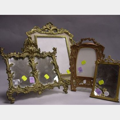 Four Cast Gilt-metal and Brass Table Frames. 