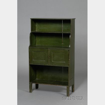 Diminutive Green-painted Bookcase