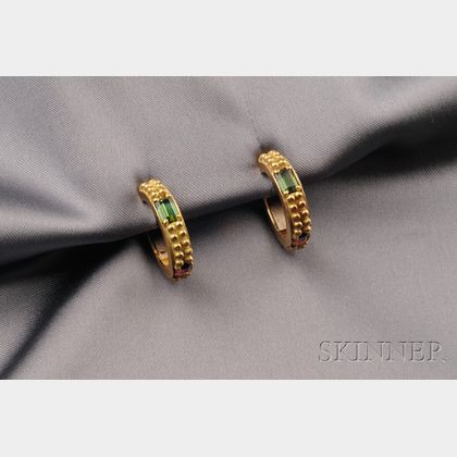 18kt Gold and Multicolor Tourmaline Earrings, Barry Kieselstein-Cord