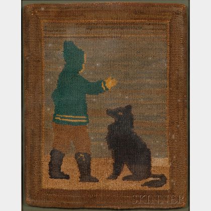 Two Small Framed Grenfell Mats with Sled Dogs