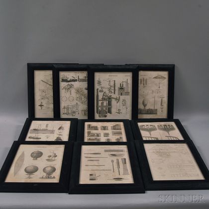 Ten Science-related Framed Book Plates