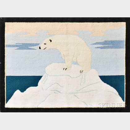 Polar Bear Hooked Mat