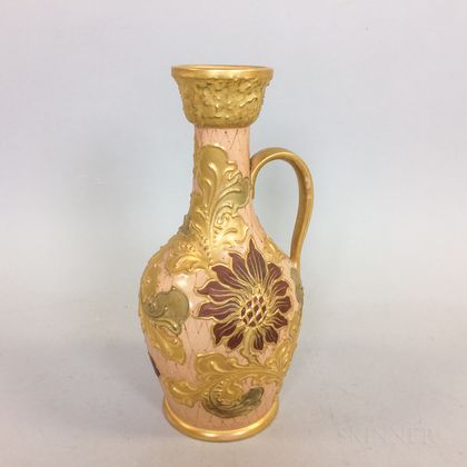 Wedgwood Floral-decorated Ceramic Pitcher