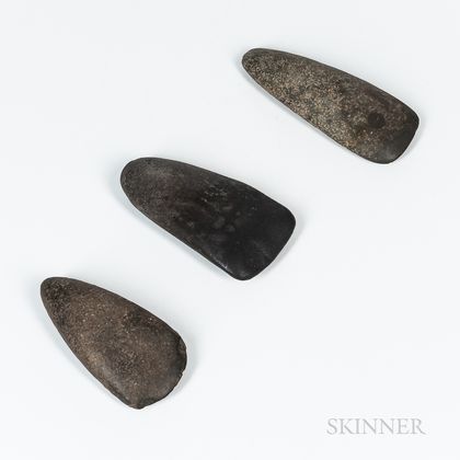 Three New Guinea Stone Adze Blades