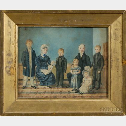 Attributed to John Ritto Penniman (Massachusetts, 1782-1841) Family Group.