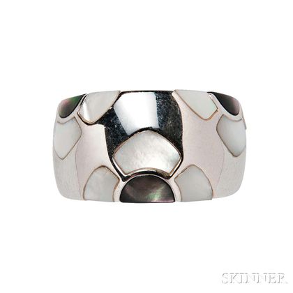 18kt White Gold and Mother-of-pearl "Marqueterie" Ring, Van Cleef & Arpels