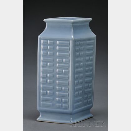Powder Blue Trigram Vase