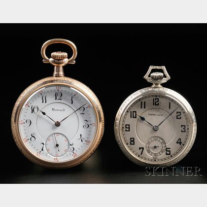 Two Howard Open Face Watches