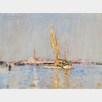Maurice Bompard (French, 1857-1936) Venice Lagoon, Looking Toward San Giorgio Maggiore